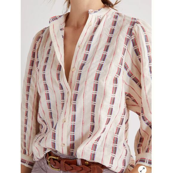 Pilcro from Anthropologie The Bella Femme Buttondown Top in Size L - Picture 1 of 8